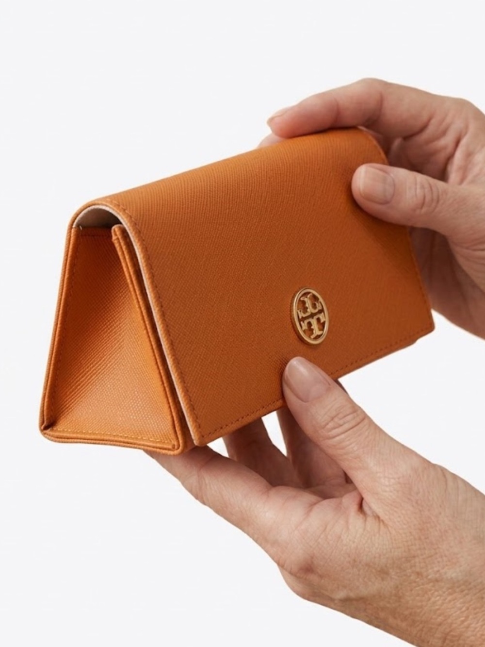 Tory Burch Robinson Saffiano Leather Sunglasses Case Orange
W